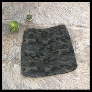 Anthro Sundry Drawstring Camo Skirt